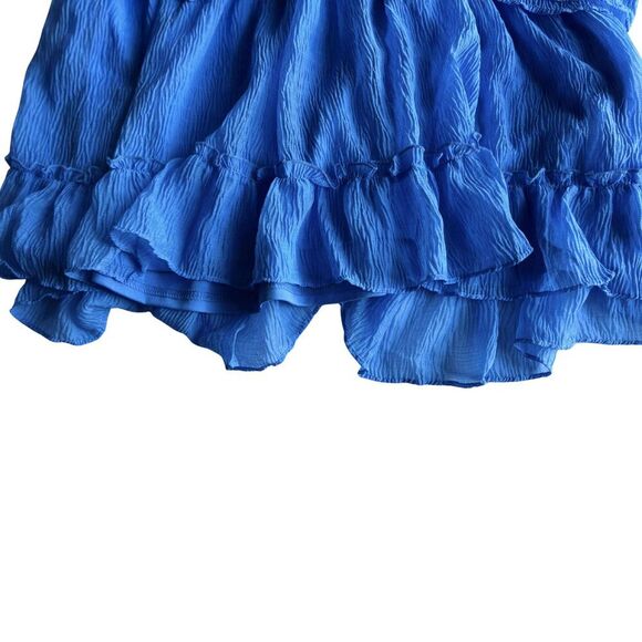 Cato Blue Tiered Long Sleeve Ruffle Cocktail Dress – Size Large - Picture 4 of 6